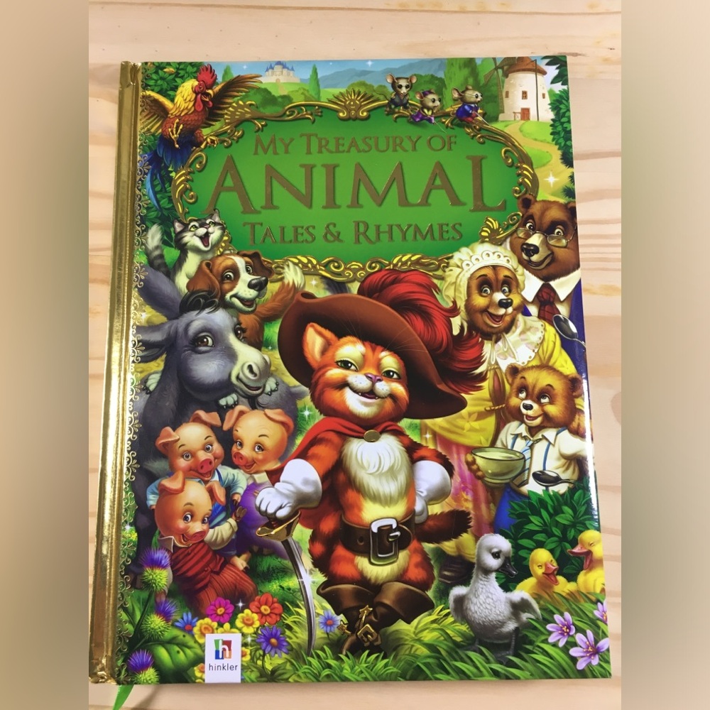 My Treasury of Animal Tales & Rhymes Children’s Storybook Illustrated Book HC